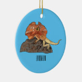 Afbeelding van hagedis-cartoon met gevlekte hals keramisch ornament (Rechts)