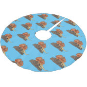 Afbeelding van hagedis-cartoon met gevlekte hals kerstboom rok (Gekanteld)