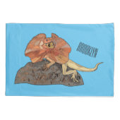 Afbeelding van hagedis-cartoon met gevlekte hals kussensloop (Achterkant)