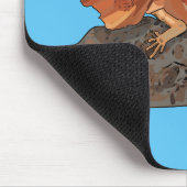 Afbeelding van hagedis-cartoon met gevlekte hals muismat (Hoek)