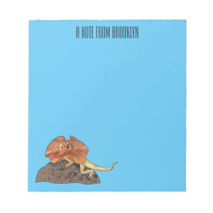 Afbeelding van hagedis-cartoon met gevlekte hals notitieblok