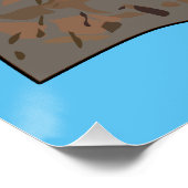 Afbeelding van hagedis-cartoon met gevlekte hals perfect poster (Hoek)