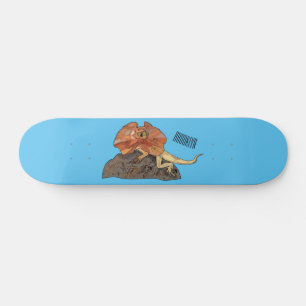 Afbeelding van hagedis-cartoon met gevlekte hals persoonlijk skateboard