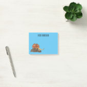 Afbeelding van hagedis-cartoon met gevlekte hals post-it® notes (Kantoor)