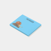 Afbeelding van hagedis-cartoon met gevlekte hals post-it® notes (Schuin)