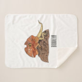 Afbeelding van hagedis-cartoon met gevlekte hals sherpa deken (Voorkant (horizontaal))