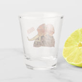 Afbeelding van hagedis-cartoon met gevlekte hals shot glas (Achterkant)