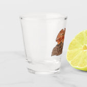 Afbeelding van hagedis-cartoon met gevlekte hals shot glas (Links)