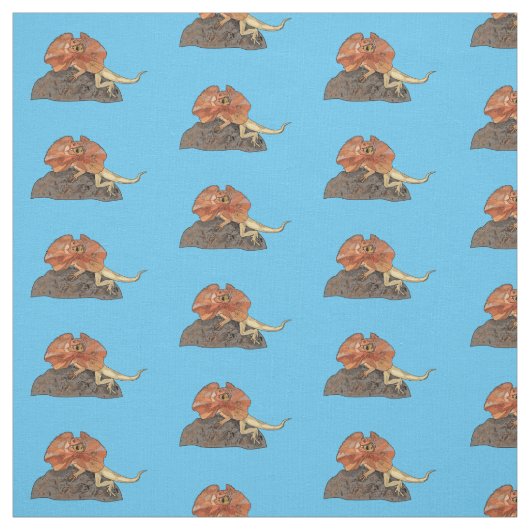 Afbeelding van hagedis-cartoon met gevlekte hals stof (Swatch)