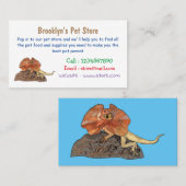 Afbeelding van hagedis-cartoon met gevlekte hals visitekaartje (Voorkant / Achterkant)