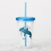 Afbeelding van hamerhaaienhaai cartoon acryl drinkbeker (Voorkant)