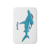 Afbeelding van hamerhaaienhaai cartoon badmat (Voorkant Verticaal)