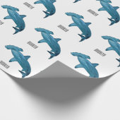 Afbeelding van hamerhaaienhaai cartoon cadeaupapier (Hoek)