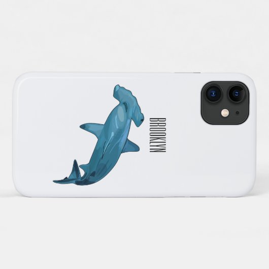Afbeelding van hamerhaaienhaai cartoon Case-Mate iPhone case (Achterkant (horizontaal))