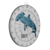 Afbeelding van hamerhaaienhaai cartoon dartbord (Voorkant Links)