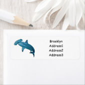 Afbeelding van hamerhaaienhaai cartoon etiket (Insitu)