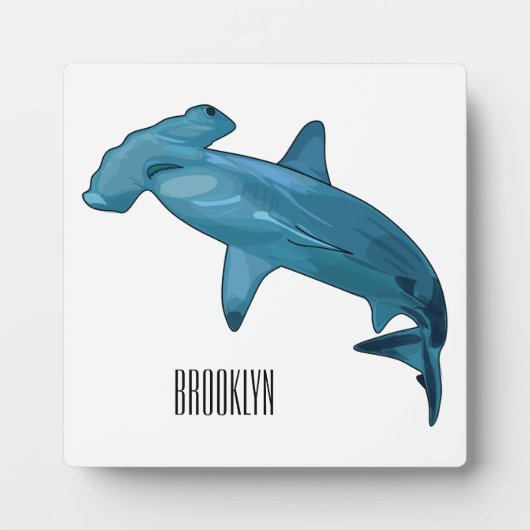 Afbeelding van hamerhaaienhaai cartoon fotoplaat (Voorkant)