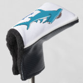 Afbeelding van hamerhaaienhaai cartoon golfheadcover (3/4 voorkant)