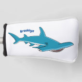Afbeelding van hamerhaaienhaai cartoon golfheadcover (Voorkant)