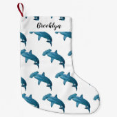 Afbeelding van hamerhaaienhaai cartoon kleine kerstsok (Voorkant)