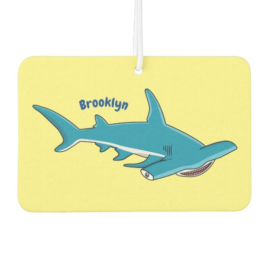 Afbeelding van hamerhaaienhaai cartoon luchtverfrisser (Voorkant)