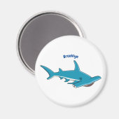 Afbeelding van hamerhaaienhaai cartoon magneet (Voorkant / Achterkant)