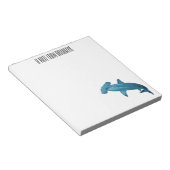 Afbeelding van hamerhaaienhaai cartoon notitieblok (Schuin)