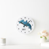 Afbeelding van hamerhaaienhaai cartoon ronde klok (Huis)