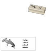 Afbeelding van hamerhaaienhaai cartoon rubberstempel (Gestempeld)