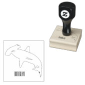 Afbeelding van hamerhaaienhaai cartoon rubberstempel (Gestempeld)