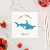 Afbeelding van hamerhaaienhaai cartoon servet (Insitu)