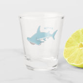 Afbeelding van hamerhaaienhaai cartoon shot glas (Achterkant)