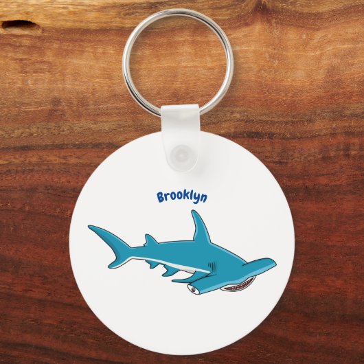 Afbeelding van hamerhaaienhaai cartoon sleutelhanger (Voorkant)