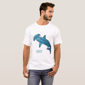 Afbeelding van hamerhaaienhaai cartoon t-shirt (Voorkant volledig)