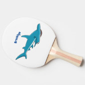 Afbeelding van hamerhaaienhaai cartoon tafeltennisbatje (Zijkant)