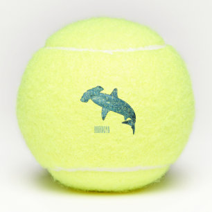 Afbeelding van hamerhaaienhaai cartoon tennisballen