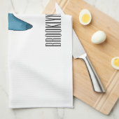 Afbeelding van hamerhaaienhaai cartoon theedoek (Quarter Fold)