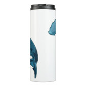 Afbeelding van hamerhaaienhaai cartoon thermosbeker (Achterkant)