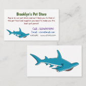 Afbeelding van hamerhaaienhaai cartoon visitekaartje (Voorkant / Achterkant)