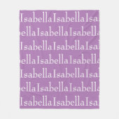 Afbeelding van herhaalde naam fleece deken (Voorkant)