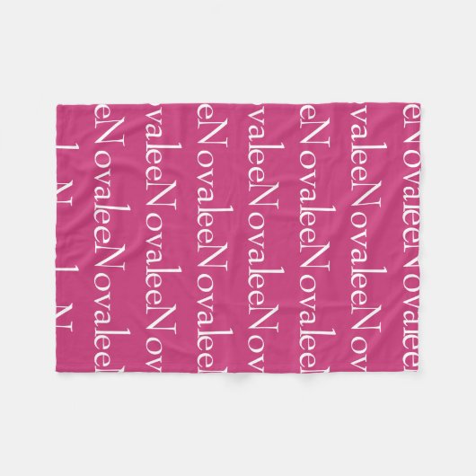 Afbeelding van herhaalde naam fleece deken (Voorkant (Horizontaal))
