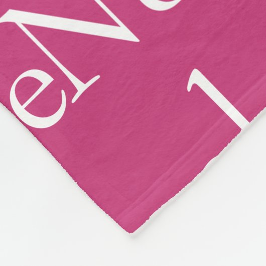 Afbeelding van herhaalde naam fleece deken (Hoek)