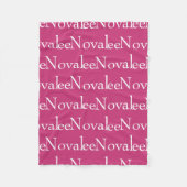 Afbeelding van herhaalde naam fleece deken (Voorkant)