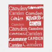 Afbeelding van herhaalde naam fleece deken (Voorkant)