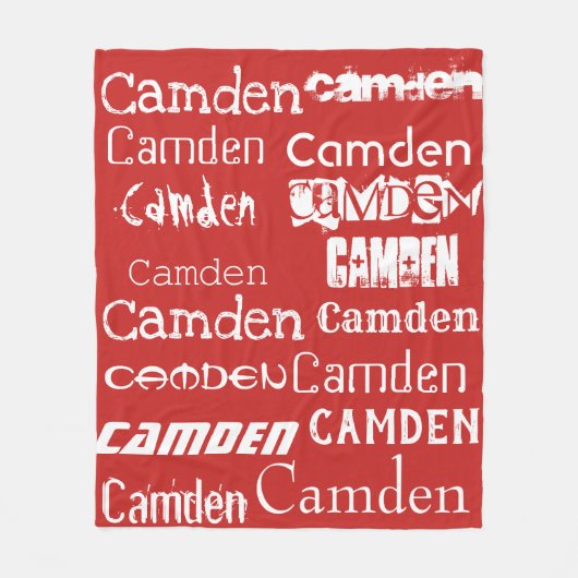 Afbeelding van herhaalde naam fleece deken (Voorkant)