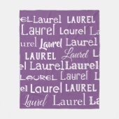 Afbeelding van herhaalde naam fleece deken (Voorkant)