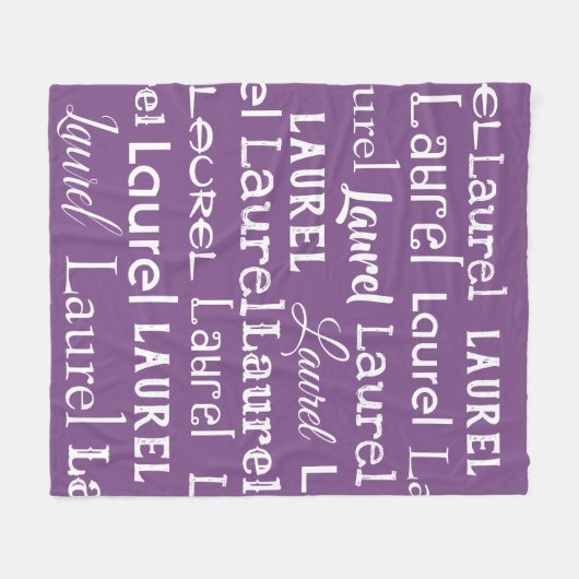 Afbeelding van herhaalde naam fleece deken (Voorkant (Horizontaal))