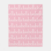 Afbeelding van herhaalde naam fleece deken (Voorkant)