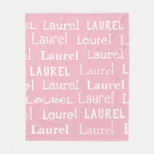 Afbeelding van herhaalde naam fleece deken (Voorkant)