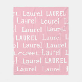 Afbeelding van herhaalde naam fleece deken